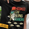 Personalized Hooked On Being Grandpa Papa Fishing T Shirt AP176 73O36 1