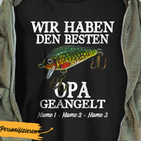Personalized Dad Grandpa Fishing German Papa Opa Angeln  T Shirt MR312 95O36 thumb 1