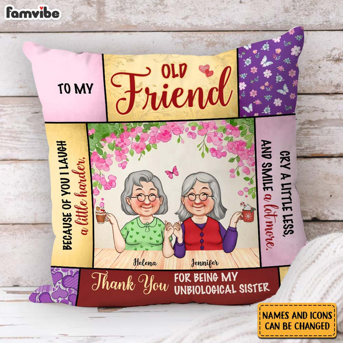 Personalized Friend Gift Thank You For Being My Unbiological Sister Pillow 31330 1