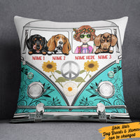 Personalized Dog Hippie Van Pillow AP291 87O36 (Insert Included) thumb 1
