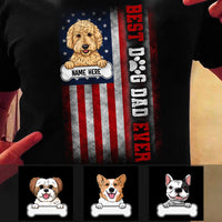 Personalized Patriotic Flag Dog Dad T Shirt MY105 65O36 thumb 1
