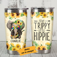 Personalized Hippie Elephant Steel Tumbler JN181 67O34 thumb 1