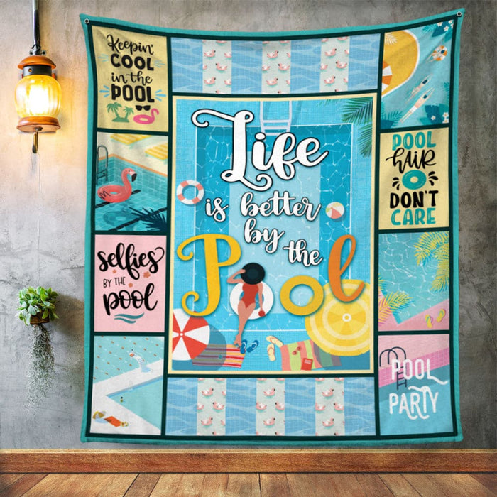 Life Is Better By The Pool  Fleece Blanket JN253 30O58 1