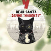 Define Naughty Black Cat Christmas  Ornament OB251 85O58 1