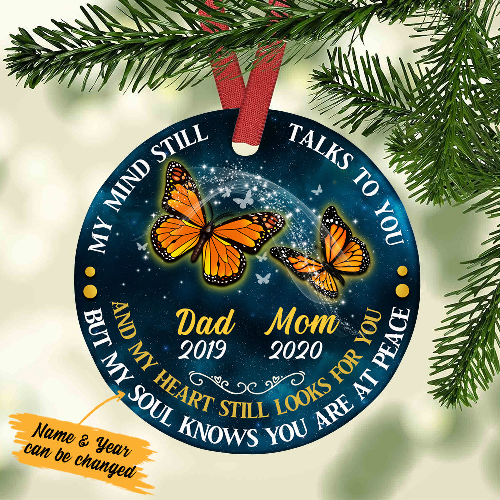 Personalized Memorial Mom Dad Butterfly Ornament SB101 81O34