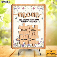 Personalized Gift For Mom Grandma You Are The Piece That Hold Us Together 2 Layered Separate Wooden Plaque 31635 thumb 1