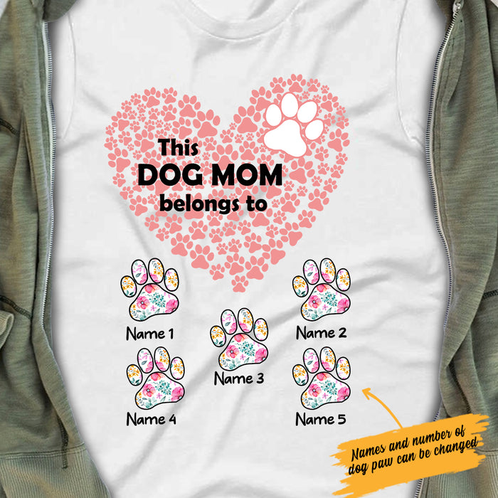 Personalized Dog Mom T Shirt MR151 26O34 1