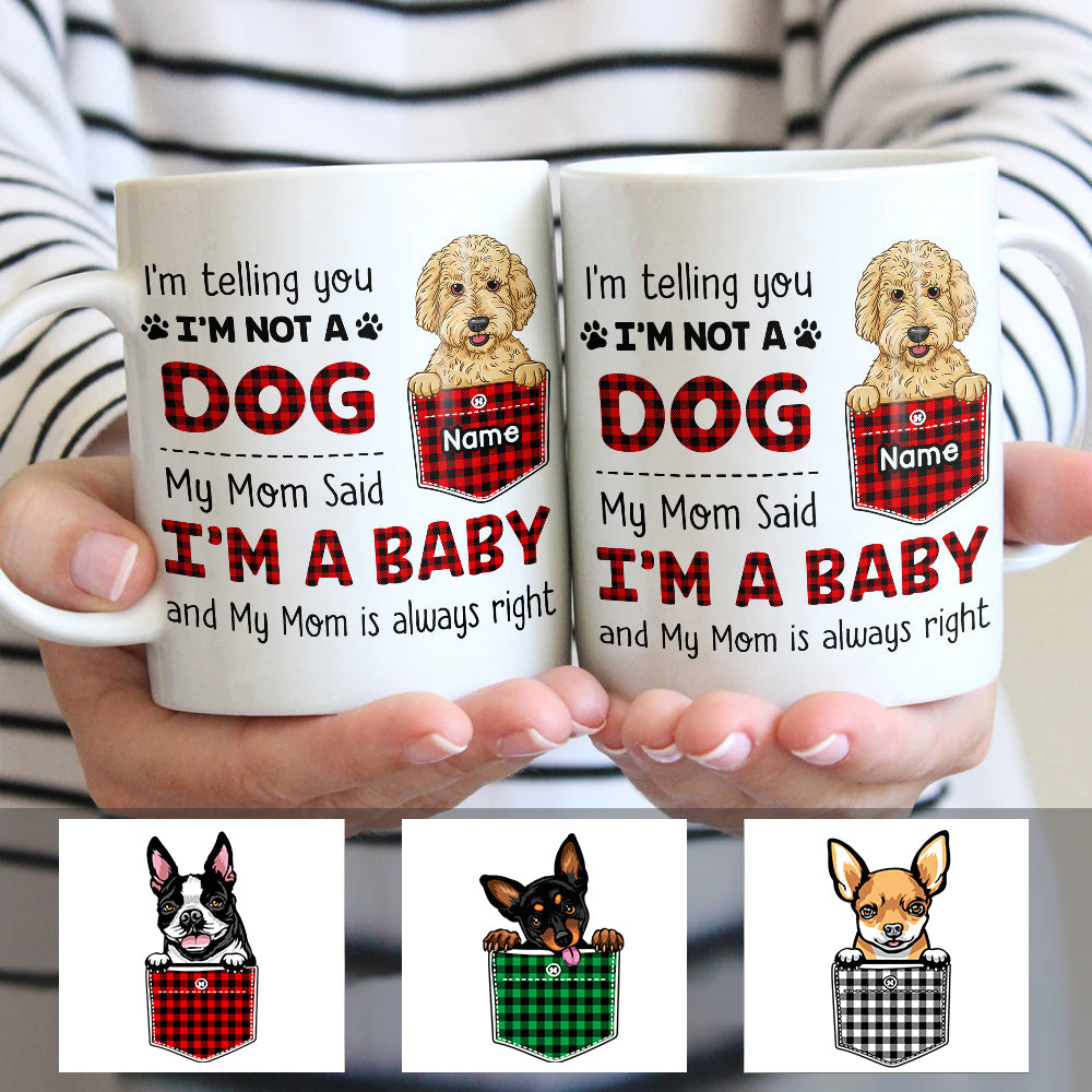 Personalized New Mom Mug, Promoted From Dog Mom To Human Gif - Inspire  Uplift