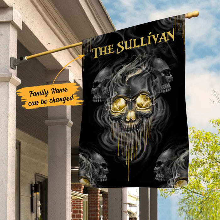 Personalized Skull Melting Halloween Flag JL155 81O58 1