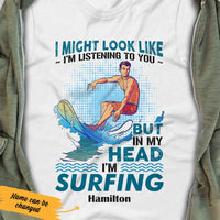 Personalized Surfing White T Shirt JN121 74O53 thumb 1