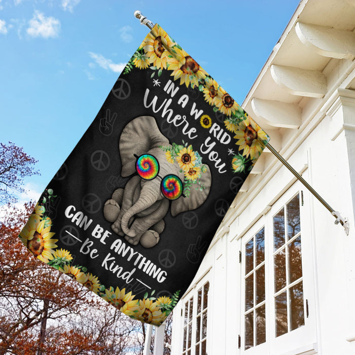 Be Kind Sunflower Hippie Flag JL104 67O34 1