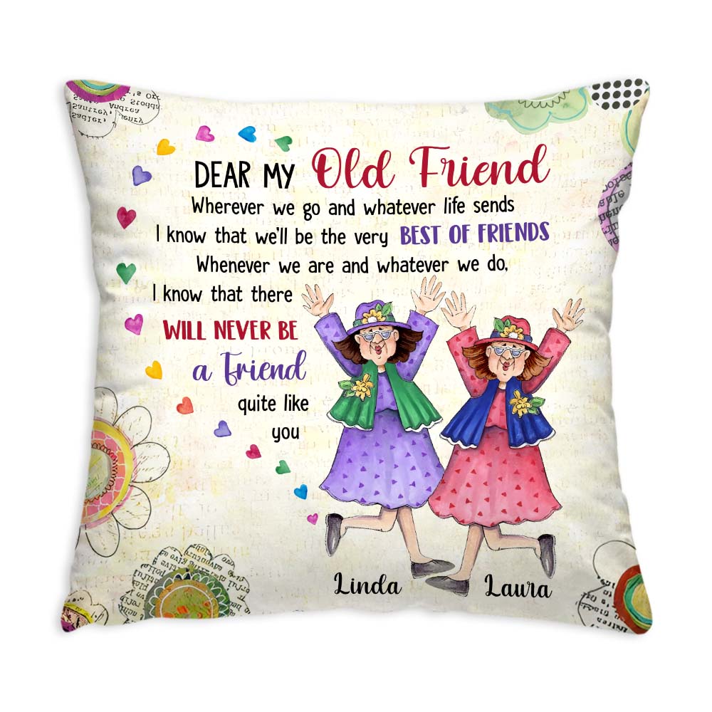 Personalized Gift For Old Friends Whatever Life Sends Pillow 30709 Primary Mockup