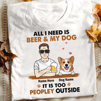 Personalized Dog Dad Too Peopley T Shirt AP201 81O34 thumb 1