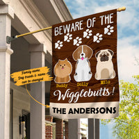 Personalized Dog Wigglebutts Garden Flag JL72 30O53 thumb 1