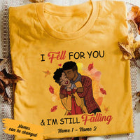 Personalized BWA Couple Still Falling In Love T Shirt SB91 85O53 thumb 1