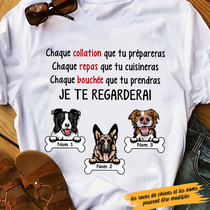 Personalized Dog Watching Chien Chienne French T Shirt AP1312 30O47 1
