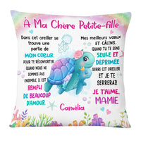 Personalized Gift For Granddaughter French Turtle Pillow 30168 thumb 1