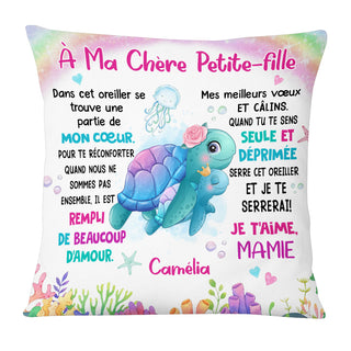 Personalized Gift For Granddaughter French Turtle Pillow 30168 Primary Mockup