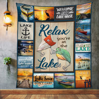 Relax You're At The Lake Fleece Blanket JN301 67O47 thumb 1