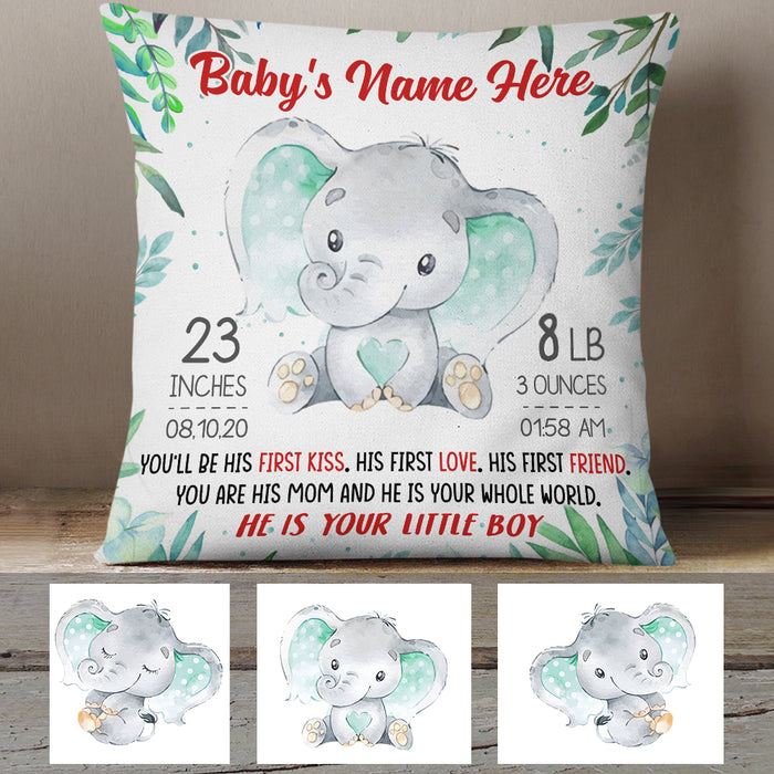 Personalized Mom First Mother Day Elephant Pillow FB222 26O60 (Insert Included) 1