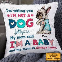 Personalized Dog Mom Baby Pillow DB12 81O53 thumb 1