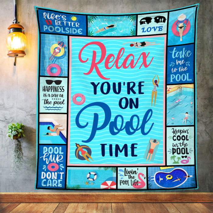 Pool Time Fleece Blanket JN295 67O57 1
