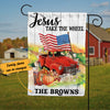 Personalized Jesus Take The Wheel Farm Flag JL213 29O53 1