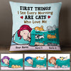 Personalized Cat Who Loves Me Pillow JR291 29O47 (Insert Included) 1