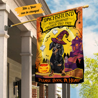 Personalized Dachshund Dog Bed and Breakfast Halloween Flag AG191 87O53 thumb 1