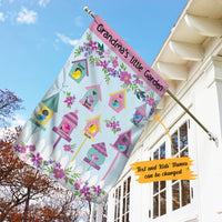 Personalized Grandma Little Bird Gardening Garden Flag JL74 95O58 thumb 1