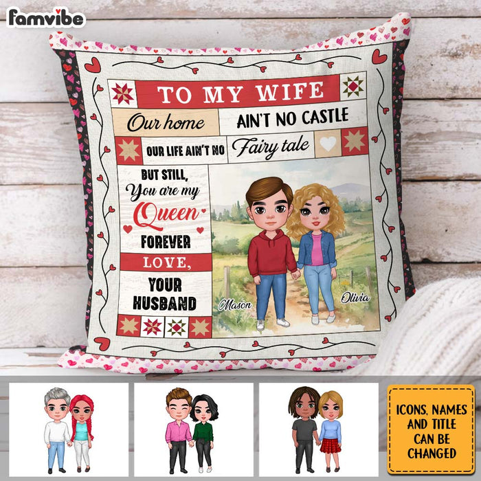 Personalized You Are My Queen Forever Couple Pillow 30598 1