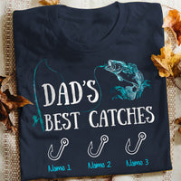 Personalized Dad Fishing Best Catches T Shirt AP231 26O57 thumb 1