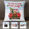 Personalized Dog Red Truck Jolly Christmas  Pillow SOB191 87O58 1