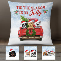 Personalized Dog Red Truck Jolly Christmas  Pillow SOB191 87O58 thumb 1
