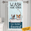Personalized Dog Wash Your Hands Bath Towel  DB161 85O53 1