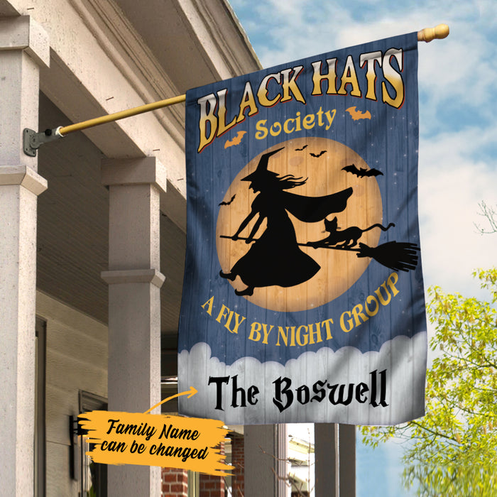 Personalized Halloween Black Hats Society Flag JL204 95O57 1