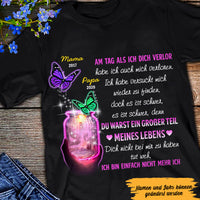 Personalized Butterflies Memorial Mom Dad Denkmal German T Shirt AP136 30O47 thumb 1