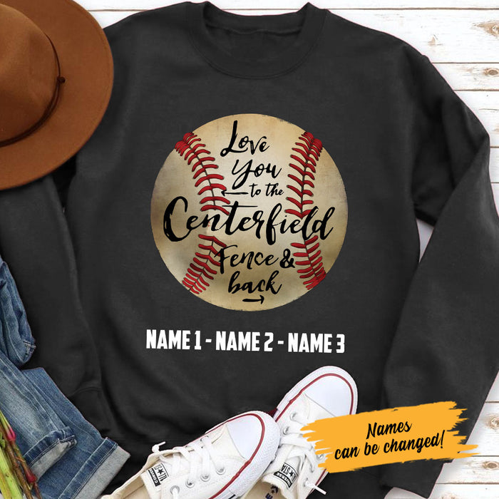 Personalized Dad Baseball  Black Sweatshirt MY123 85O58 1