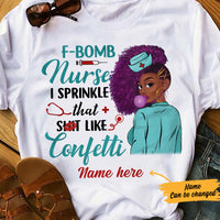 Personalized BWA Nurse F- Bomb T Shirt AG281 67O57 thumb 1