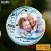 Personalized Gift For Grandson Love You To The Moon And Back Circle Ornament 30592 1