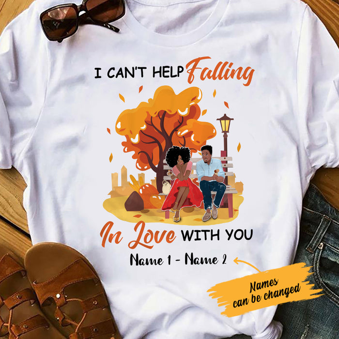 Personalized BWA Couple Falling In Love T Shirt SB82 30O47 1