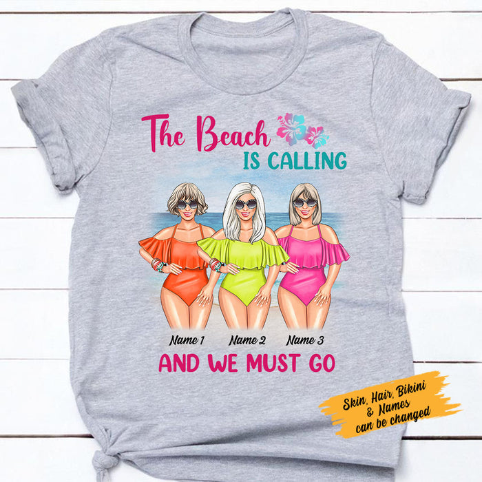 Personalized Beach Is Calling Friends T Shirt JN211 95O58 1