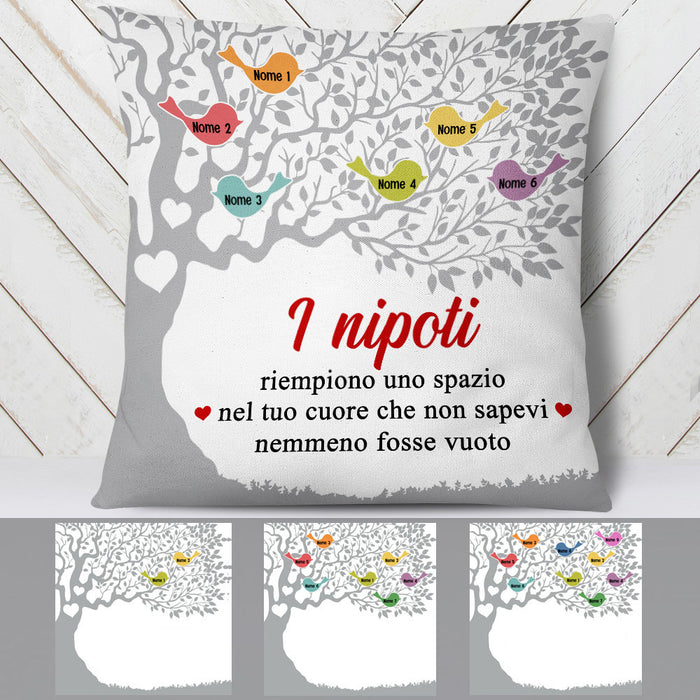Personalized Italian Mamma Nonna Family Tree Mom Grandma Pillow MR295 65O53 (Insert Included) 1