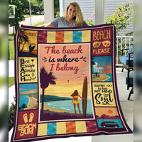 Beach Girl Fleece Blanket JN291 73O53 thumb 1