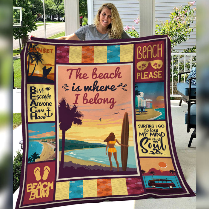Beach Girl Fleece Blanket JN291 73O53 1