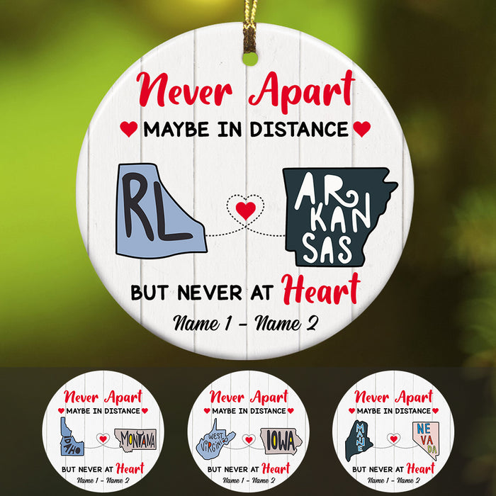 Personalized Never Apart Long Distance  Ornament SB2444 30O47 1