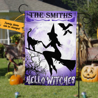 Personalized Hello Witches Halloween Flag JL171 29O36 thumb 1
