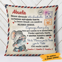 Personalized Spanish Mamá Abuela Elephant Mom Grandma Pillow AP143 65O58 thumb 1