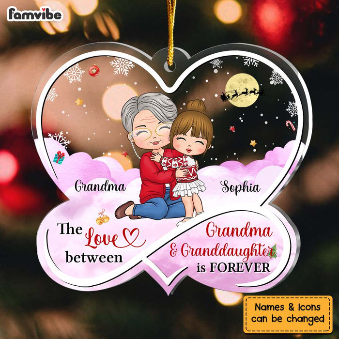Personalized The Love Between Grandson And Grandma Is Forever Ornament 30576 1