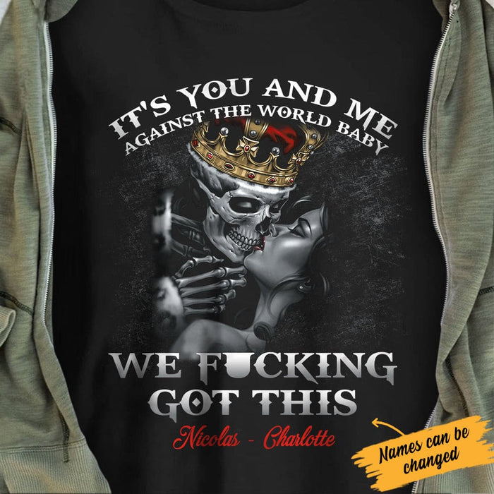 Personalized Husband Wife Skull T Shirt JN212 85O34 1